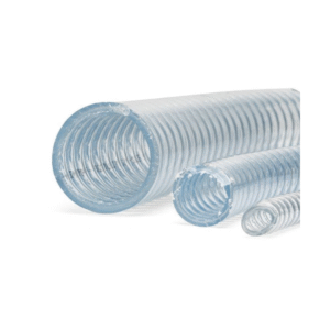 Manguera de pvc transparente alimentaria con espiral de acero