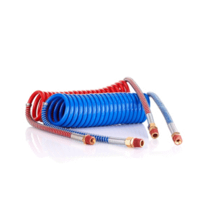 Set de manguera de aire espiralada (azul – rojo – amarillo)